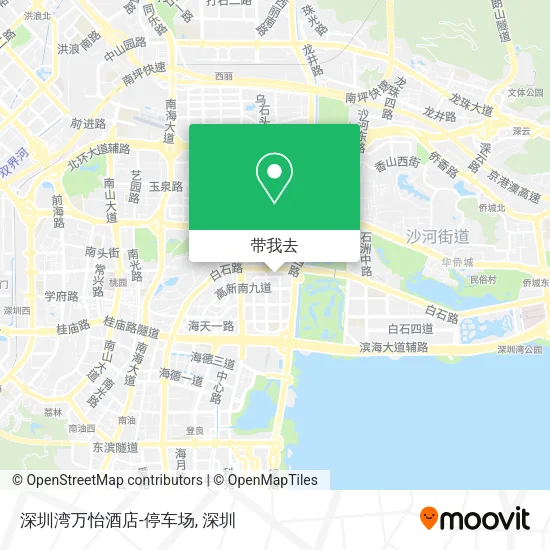 深圳湾万怡酒店-停车场地图