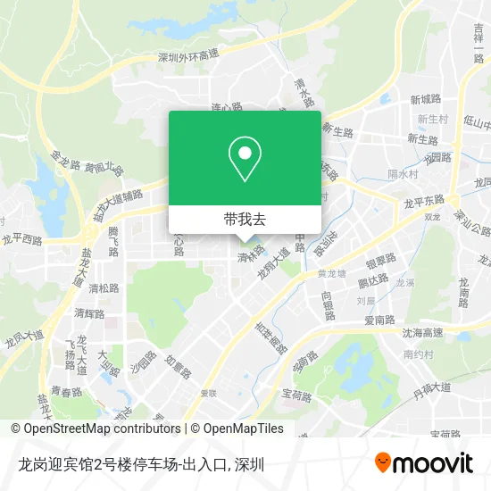 龙岗迎宾馆2号楼停车场-出入口地图