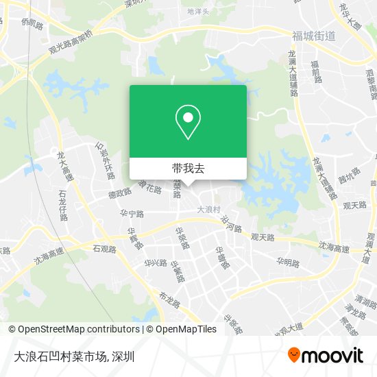 大浪石凹村菜市场地图