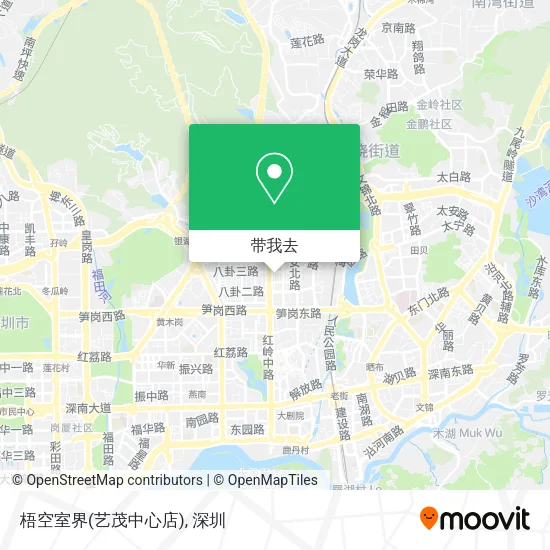 梧空室界(艺茂中心店)地图