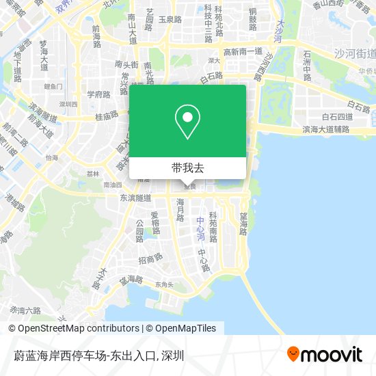 蔚蓝海岸西停车场-东出入口地图