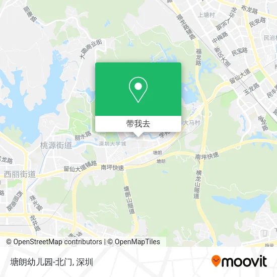 塘朗幼儿园-北门地图