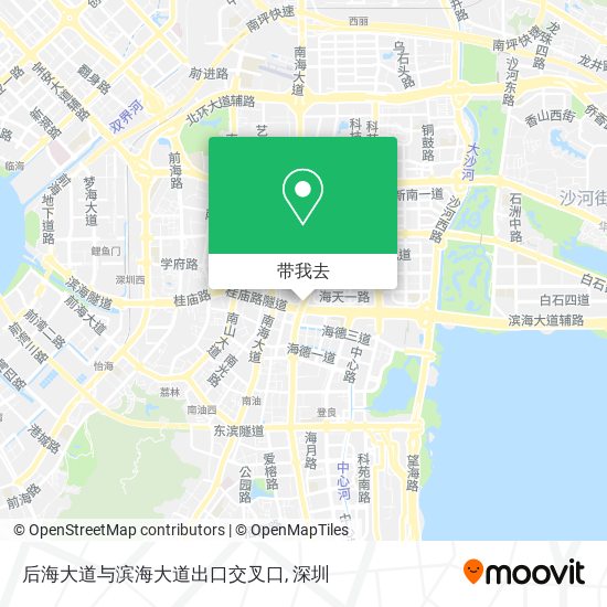 后海大道与滨海大道出口交叉口地图