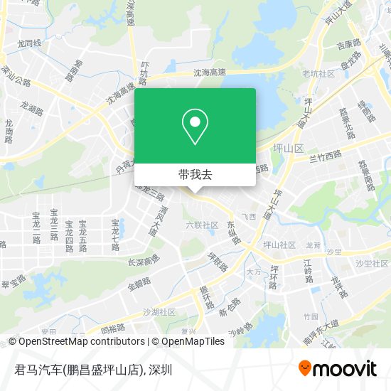 君马汽车(鹏昌盛坪山店)地图