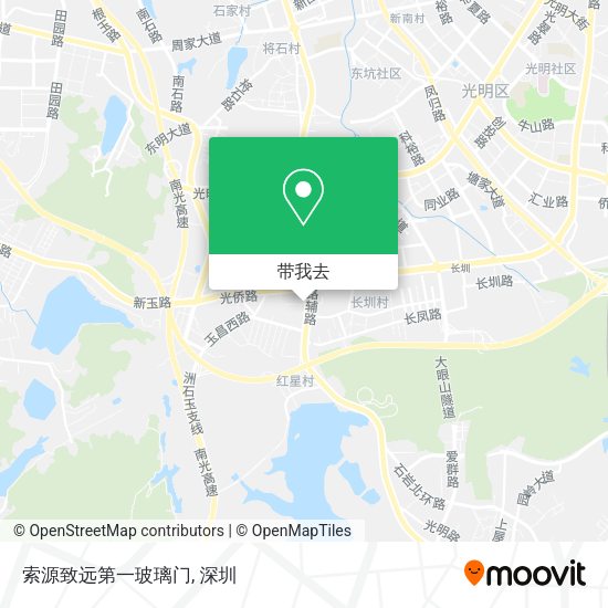 索源致远第一玻璃门地图