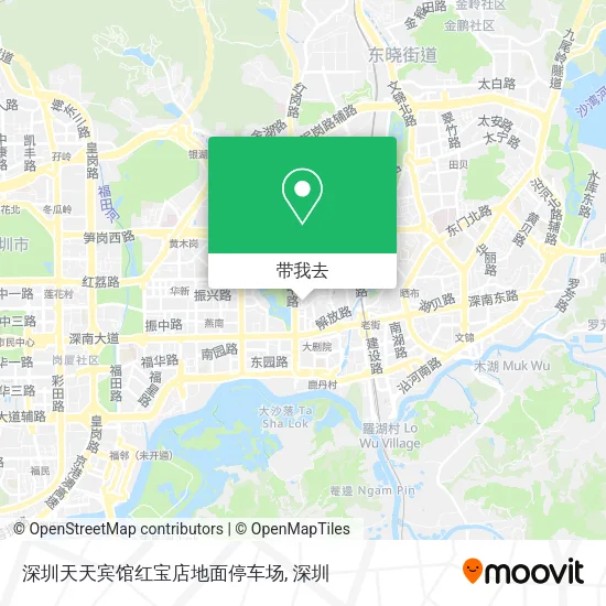 深圳天天宾馆红宝店地面停车场地图
