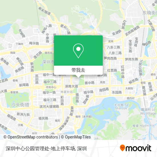 深圳中心公园管理处-地上停车场地图