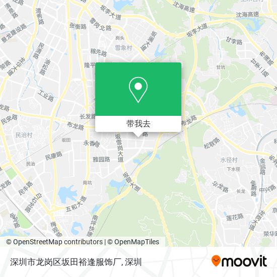 深圳市龙岗区坂田裕逢服饰厂地图