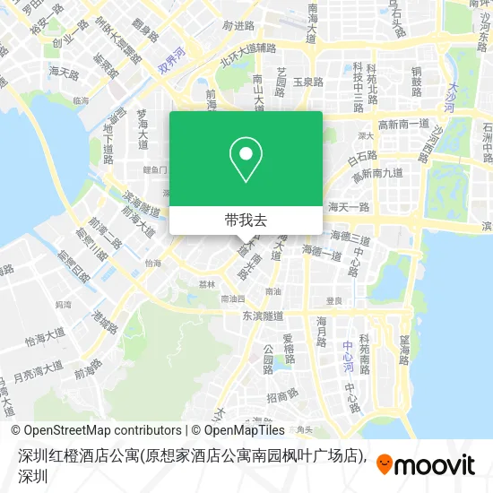 深圳红橙酒店公寓(原想家酒店公寓南园枫叶广场店)地图