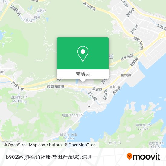 b902路(沙头角社康-盐田精茂城)地图