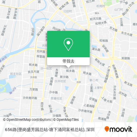 656路(壆岗盛芳园总站-塘下涌同富裕总站)地图