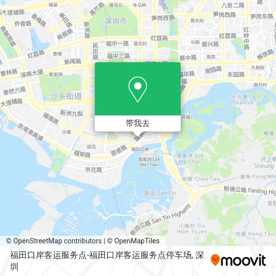 福田口岸客运服务点-福田口岸客运服务点停车场地图