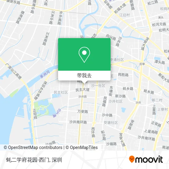 蚝二学府花园-西门地图