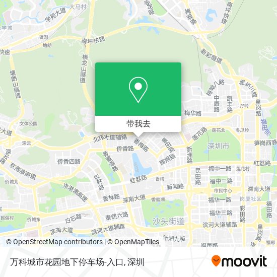 万科城市花园地下停车场-入口地图