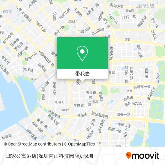 城家公寓酒店(深圳南山科技园店)地图