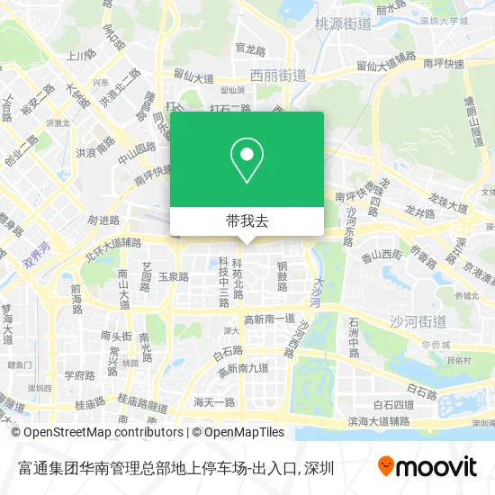 富通集团华南管理总部地上停车场-出入口地图