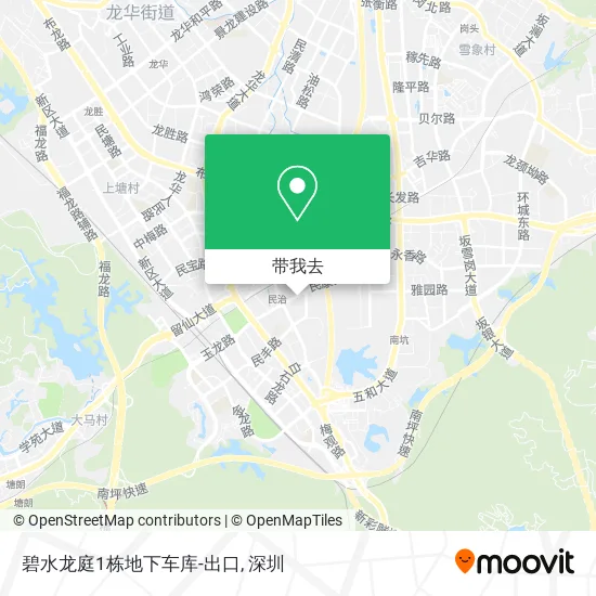 碧水龙庭1栋地下车库-出口地图