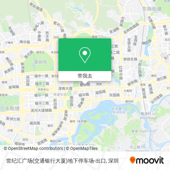 世纪汇广场(交通银行大厦)地下停车场-出口地图