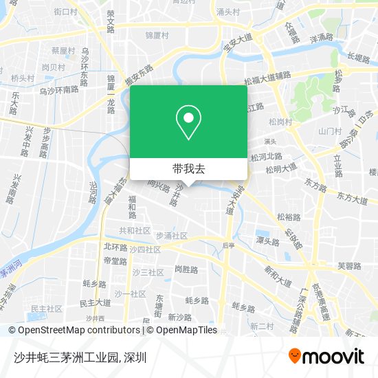 沙井蚝三茅洲工业园地图