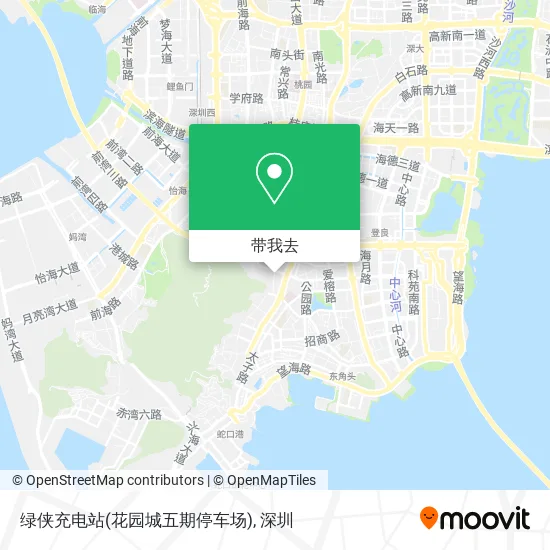 绿侠充电站(花园城五期停车场)地图