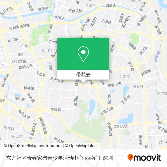 东方社区青春家园青少年活动中心-西南门地图