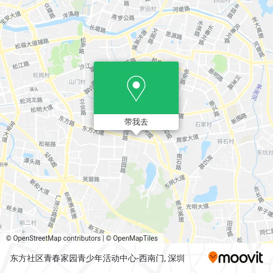 东方社区青春家园青少年活动中心-西南门地图