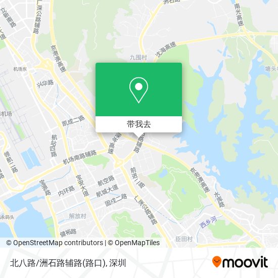 北八路/洲石路辅路(路口)地图