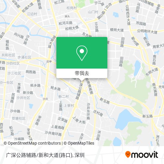 广深公路辅路/新和大道(路口)地图