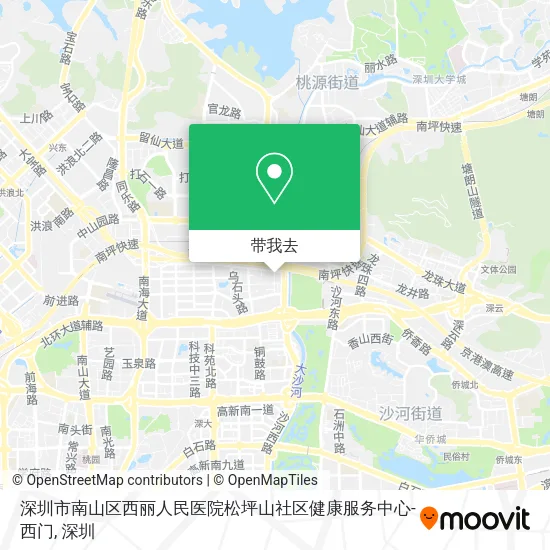 深圳市南山区西丽人民医院松坪山社区健康服务中心-西门地图