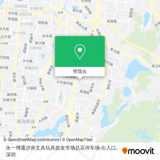 永一博通沙井文具玩具批发市场总店停车场-出入口地图