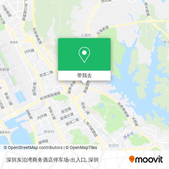 深圳东泊湾商务酒店停车场-出入口地图