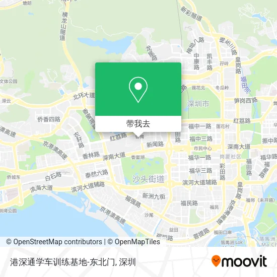 港深通学车训练基地-东北门地图