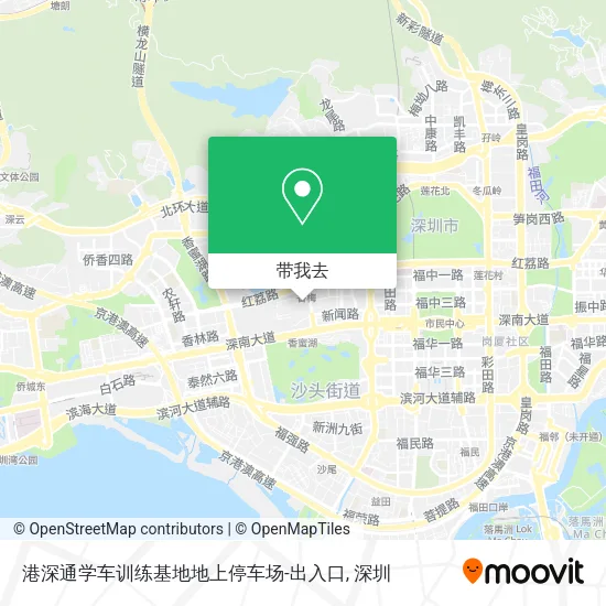 港深通学车训练基地地上停车场-出入口地图