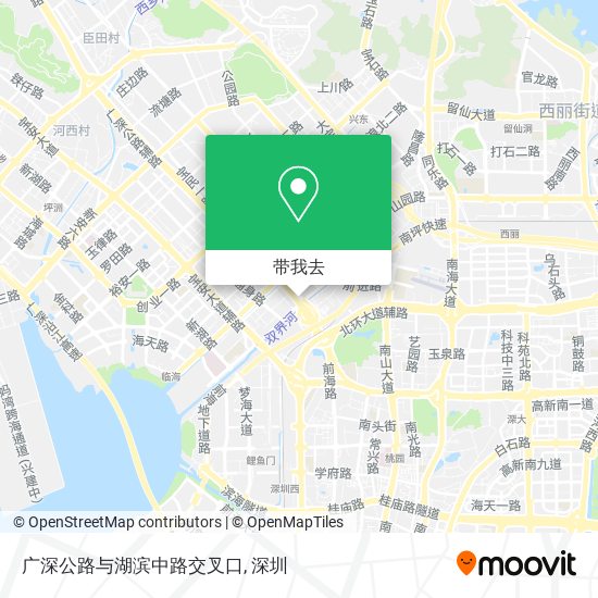 广深公路与湖滨中路交叉口地图