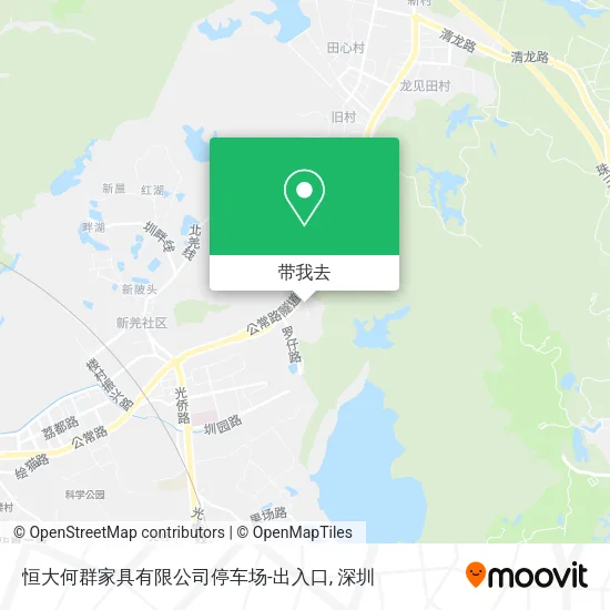 恒大何群家具有限公司停车场-出入口地图