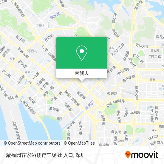 聚福园客家酒楼停车场-出入口地图