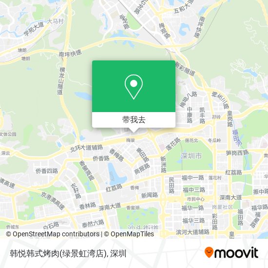 韩悦韩式烤肉(绿景虹湾店)地图