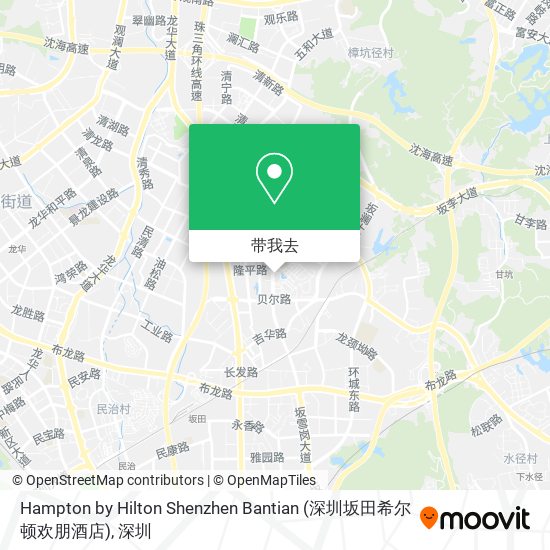 Hampton by Hilton Shenzhen Bantian (深圳坂田希尔顿欢朋酒店)地图