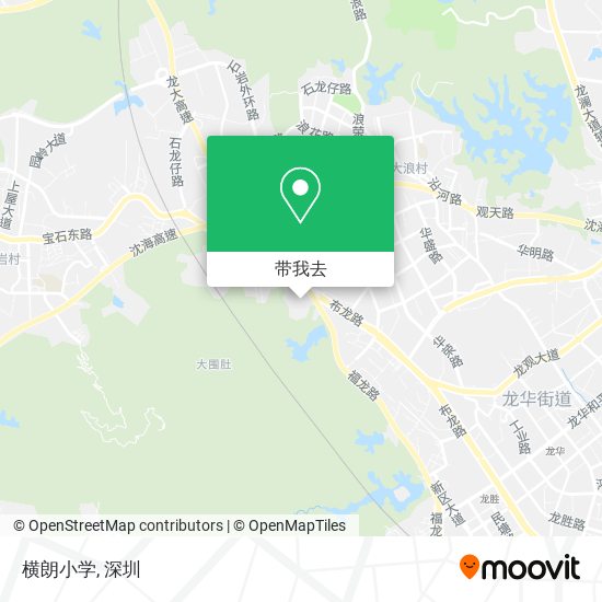 横朗小学地图