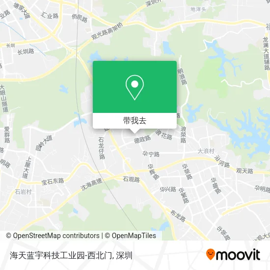 海天蓝宇科技工业园-西北门地图