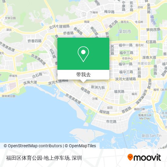 福田区体育公园-地上停车场地图
