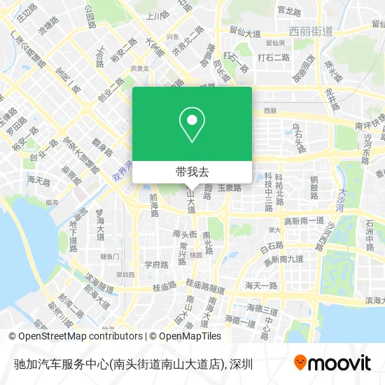 驰加汽车服务中心(南头街道南山大道店)地图