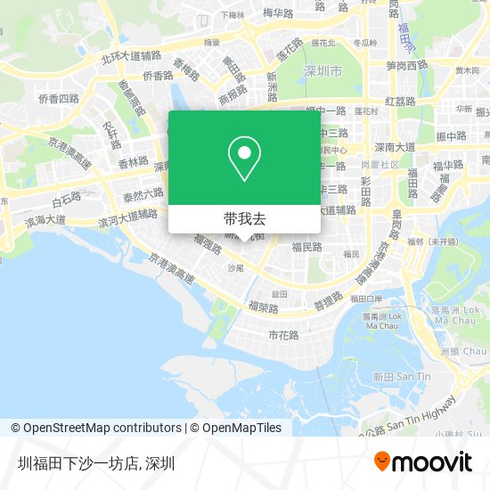 圳福田下沙一坊店地图