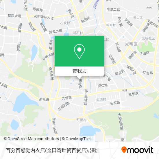 百分百感觉内衣店(金田湾世贸百货店)地图