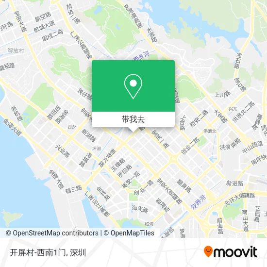 开屏村-西南1门地图