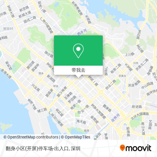 翻身小区(开屏)停车场-出入口地图