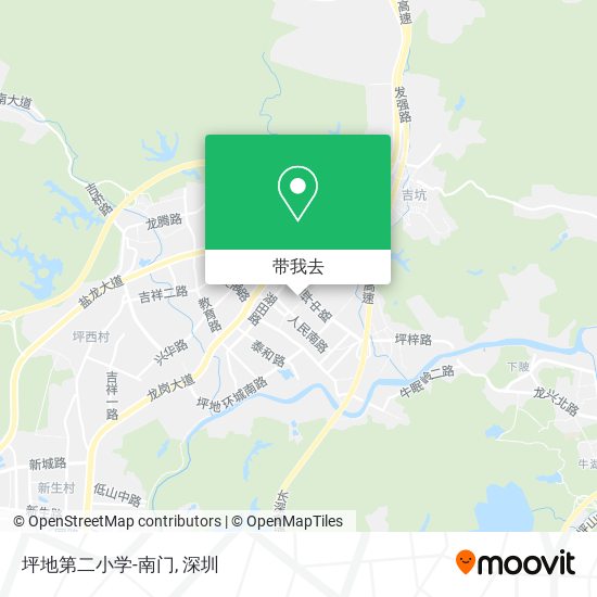 坪地第二小学-南门地图