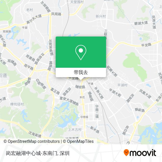 岗宏融湖中心城-东南门地图