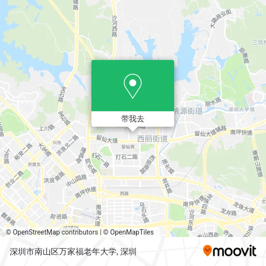 深圳市南山区万家福老年大学地图