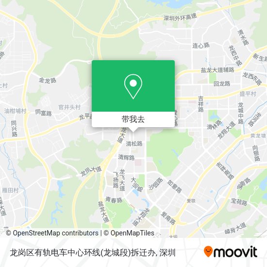 龙岗区有轨电车中心环线(龙城段)拆迁办地图